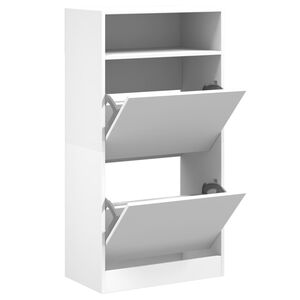 vidaXL skoreol 60x34x116 cm konstrueret tr&aelig; hvid