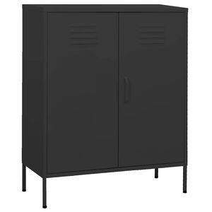 vidaXL opbevaringsskab 80x35x101,5 cm st&aring;l antracitgr&aring;