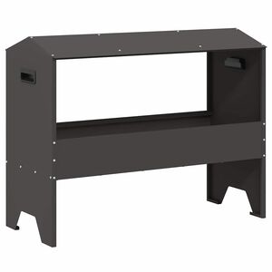 vidaXL Fodertrug til husdyr Sort 79 x 35 x 62 cm 15 kg Koldvalset St&aring;l