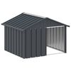 vidaXL hundehus 116,5x103x81,5 cm galvaniseret st&aring;l antracitgr&aring;