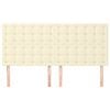 vidaXL sengegavl creme 160x5x118/128 cm kunstl&aelig;der