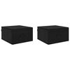 vidaXL Natskab 2 stk. Sort eg 35 x 35 x 20 cm Konstrueret tr&aelig;