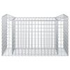 vidaXL Gabion h&oslash;jbed S&oslash;lv 50 x 100 x 60 cm Galvaniseret st&aring;l