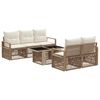 vidaXL Havesofa S&aelig;t 6 stk. Beige og cremehvid polyrattan