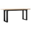 vidaXL sofabord 110x40x45,5 cm O-stel massivt fyrretr&aelig; og st&aring;l