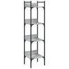 vidaXL bogreol 35x30x138,5 cm 4 hylder konstrueret tr&aelig; gr&aring; sonoma-eg