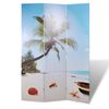vidaXL foldbar rumdeler 120x170 strandmotiv