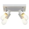 vidaXL Loftsspot med spotlights Hvid 26,5 x 26 x 11,5 cm Metal