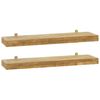 vidaXL v&aelig;ghylder 2 stk. 60x15x4 cm massivt teaktr&aelig;