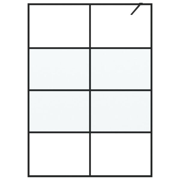 vidaXL brusev&aelig;g 140x195 cm halvmatteret sikkerhedsglas sort