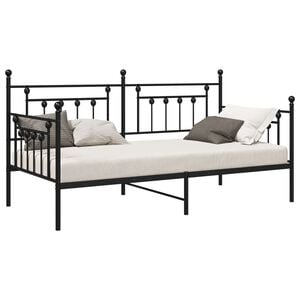 vidaXL Dagsengramme Sort 107 x 203 cm St&aring;l