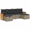 vidaXL sofas&aelig;t til haven 6 dele med hynder polyrattan gr&aring;