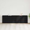 vidaXL Sideboard med skuffe Sort eg 240 x 33 x 70 cm Konstrueret træ