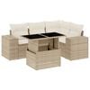 vidaXL sofas&aelig;t til haven 5 dele med hynder polyrattan beige