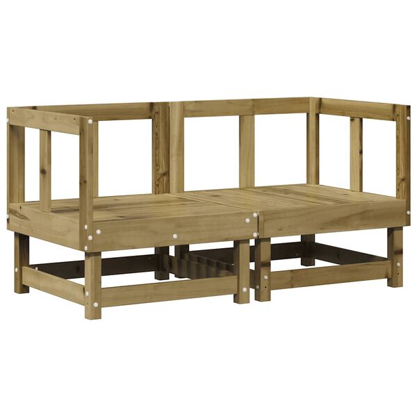 vidaXL hjørnemoduler til sofa 2 stk. med hynder imprægneret fyrretræ