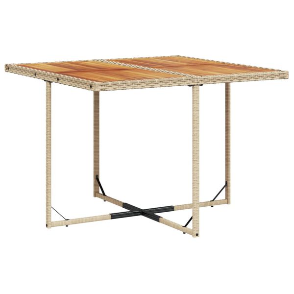 vidaXL spisebordss&aelig;t til haven 5 dele med hynder polyrattan beige