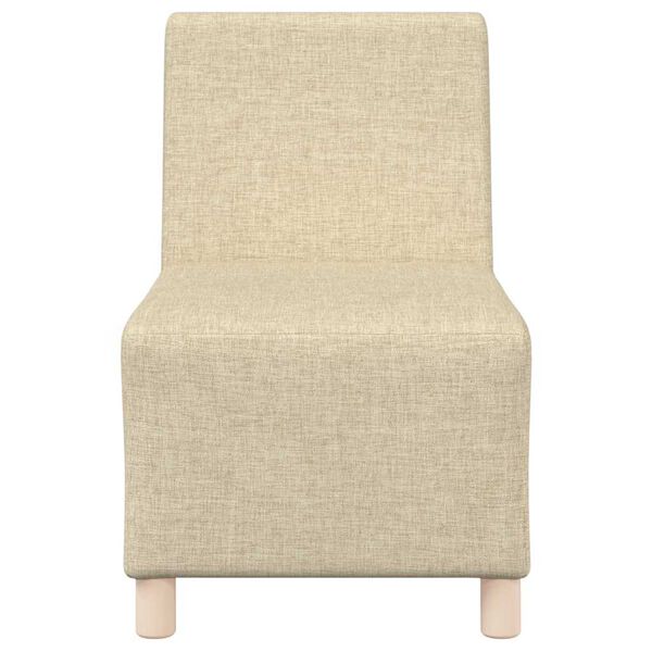 vidaXL modulær sofa uden armlæn cremefarvet 55 cm stof