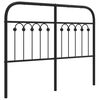 vidaXL udskiftningsgavl 120 cm metal sort