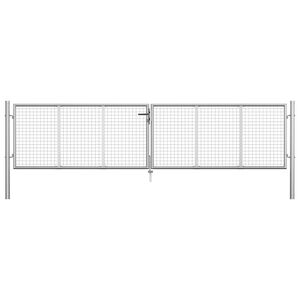 vidaXL havel&aring;ge galvaniseret st&aring;l 400x75 cm s&oslash;lv