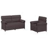 vidaXL Sofa S&aelig;t 2 stk. M&oslash;rk Brun Stof