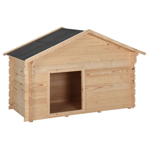vidaXL hundehus 145x70x100,6 cm 14 mm massivt fyrretr&aelig;