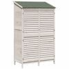 vidaXL Have Skur med tag Hvid 106 x 56 x 176,5 cm Massivt Fyrretr&aelig;