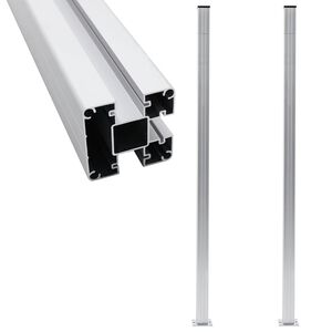 vidaXL hegnsp&aelig;le 2 stk. 185 cm aluminium