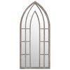 vidaXL havespejl 100x45 cm jern sandfarvet