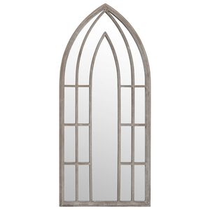vidaXL havespejl 100x45 cm jern sandfarvet