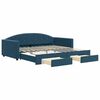 vidaXL daybed med udtr&aelig;k og skuffer 100x200 cm velour bl&aring;
