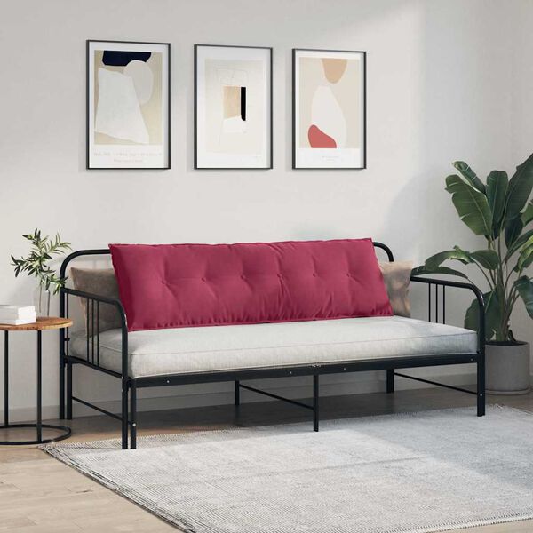 vidaXL Rygpude Vinr&oslash;d 160 x 50 cm Velourstof