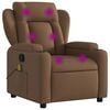 vidaXL massagestol stof brun