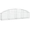 vidaXL buet gabionkurv 200x30x40/60 cm galvaniseret jern