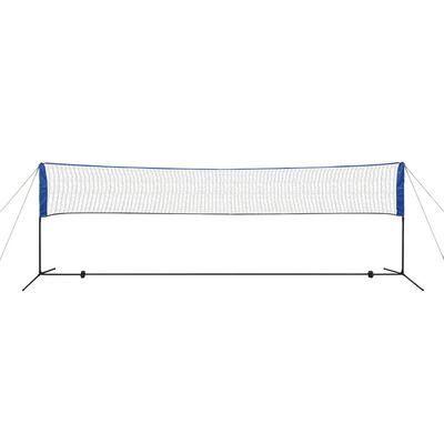 vidaXL badmintonnet-sæt med fjerbolde 500 x 155 cm