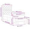 vidaXL Box spring seng Mørkebrun 90 x 200 cm Stof & Konstrueret træ