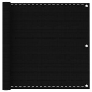vidaXL altanafsk&aelig;rmning 90x600 cm HDPE sort