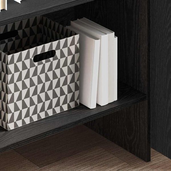 vidaXL Bogskab Sort eg 60 x 35 x 180 cm Konstrueret tr&aelig;