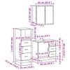 vidaXL møbelsæt til badeværelse 3 dele konstrueret træ sonoma-eg