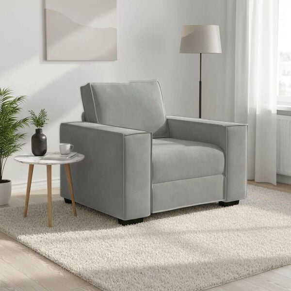 vidaXL sofastol 100x78x84 cm fl&oslash;jl lysegr&aring;