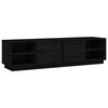 vidaXL tv-bord 156x40x40 cm massivt fyrretr&aelig; sort
