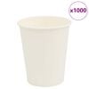 vidaXL kaffekopper af papir 1000 stk 8oz 200ml hvid