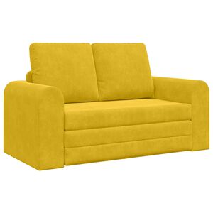 vidaXL Sovesofa 60cm Gul Fl&oslash;jl