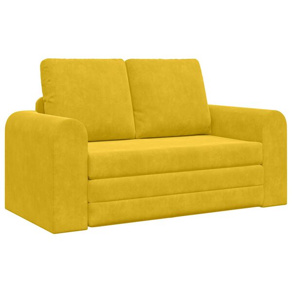 vidaXL Sovesofa 60cm Gul Fl&oslash;jl