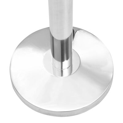 vidaXL afspærringsstolpe med bånd rustfrit stål sølvfarvet