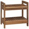 vidaXL Badev&aelig;relseshylde Naturfarvet 45 x 30 x 45 cm Massiv Teaktr&aelig;