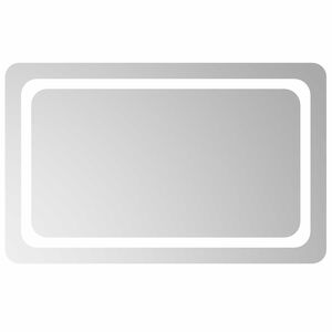 vidaXL LED badev&aelig;relsesspejl Transparent 80 x 50 cm h&aelig;rdet glas