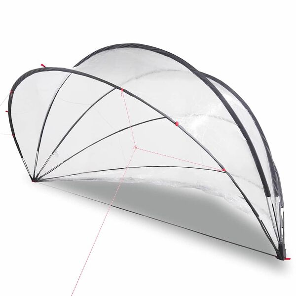 vidaXL Pool Dome Transparent 472 x 460 x 229 cm PVC