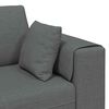 vidaXL Sofa med pude 3 pcs M&oslash;rkegr&aring; Stof