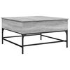 vidaXL sofabord 80x80x45 cm konstrueret tr&aelig; og metal gr&aring; sonoma-eg