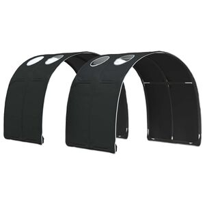 vidaXL Seng Tunnel 2 pcs Sort 211 x 67.5 x 2 cm Polyester